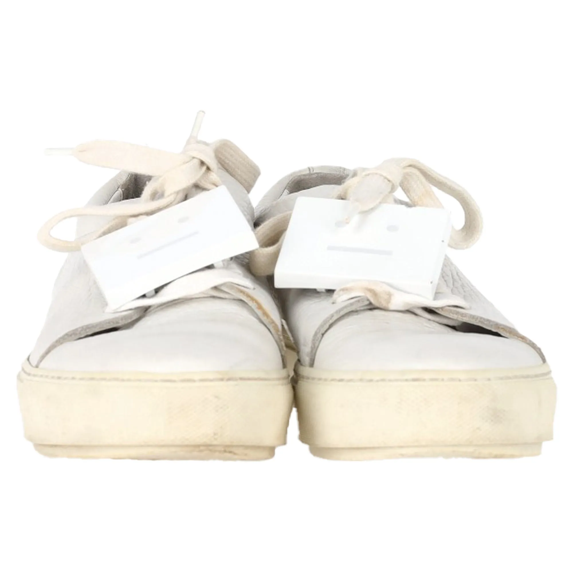 Acne Studios Adriana Low-Top Sneakers in White Leather