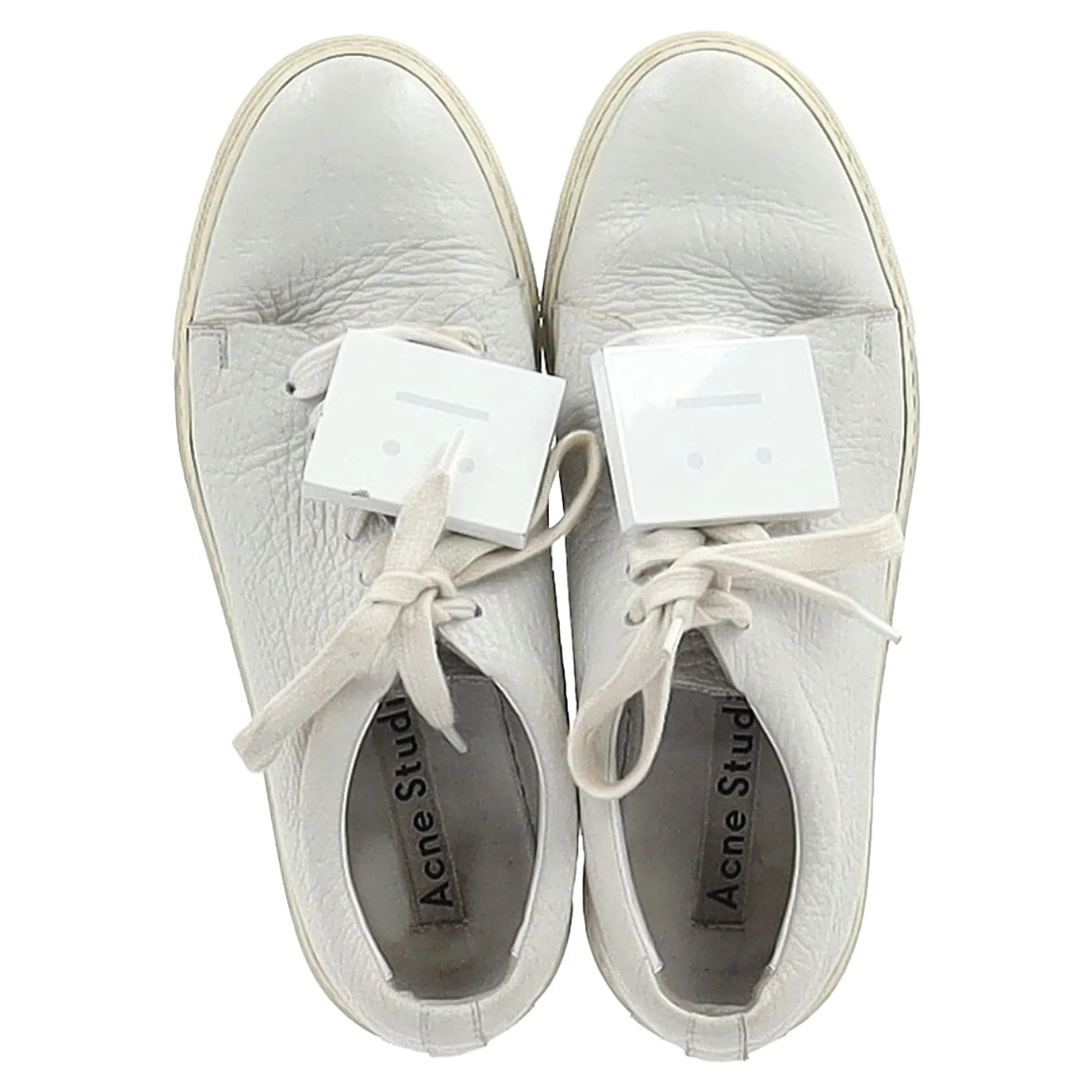 Acne Studios Adriana Low-Top Sneakers in White Leather