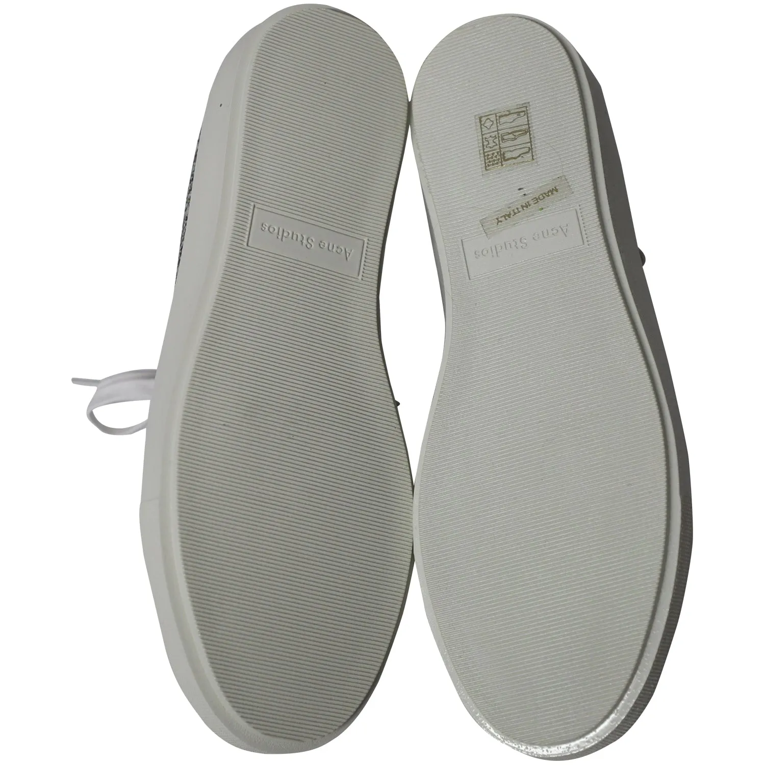 Acne Studios Metallic Adriana Spark Sneakers in Silver Glitter
