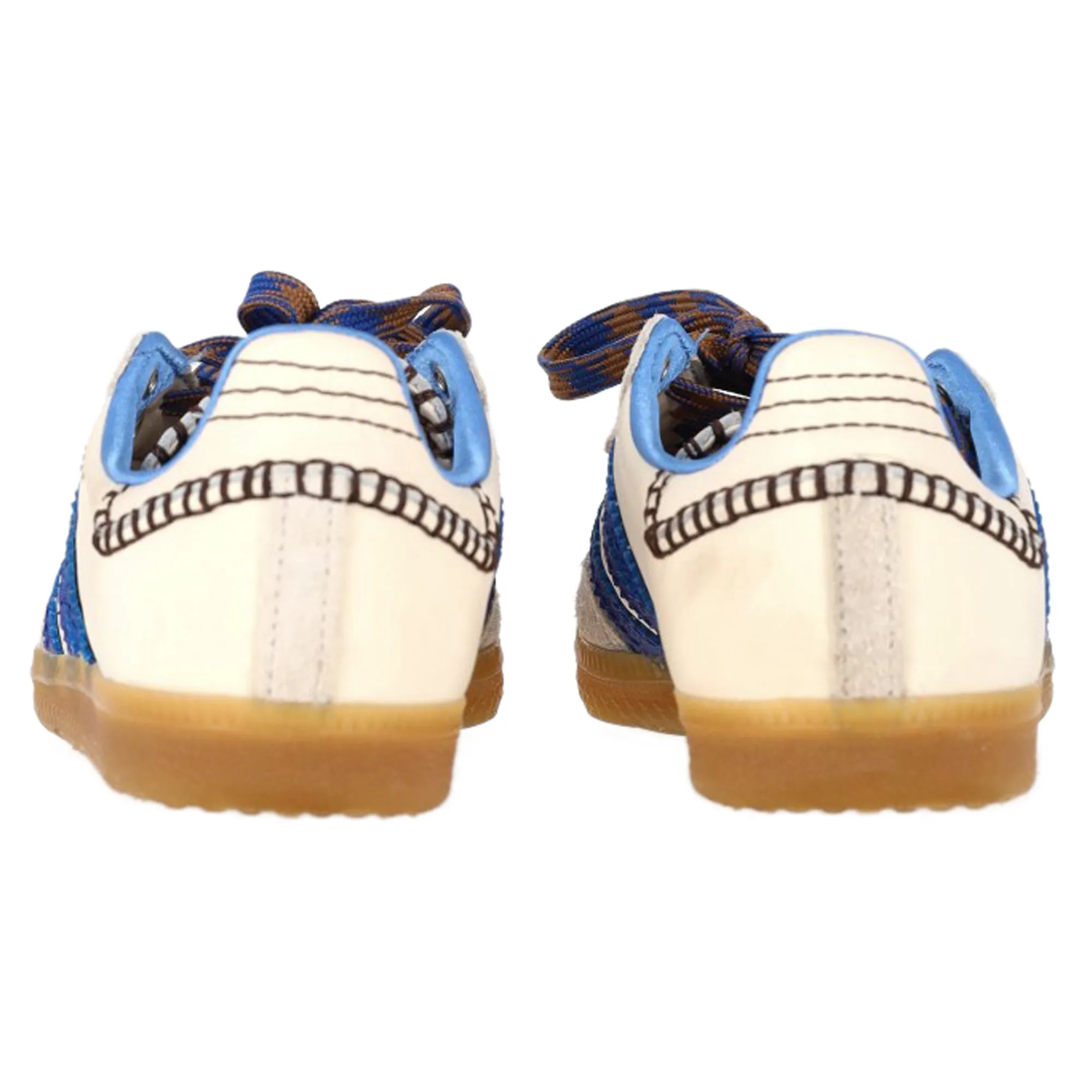 Adidas X Wales Bonner Samba Sneakers in Cream Nylon and Suede