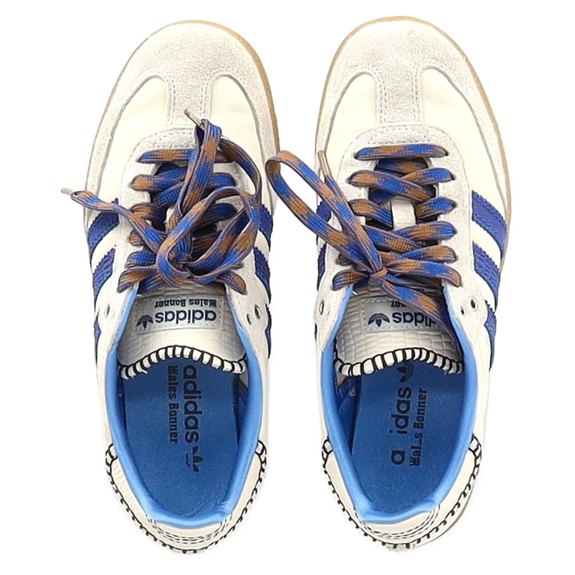 Adidas X Wales Bonner Samba Sneakers in Cream Nylon and Suede