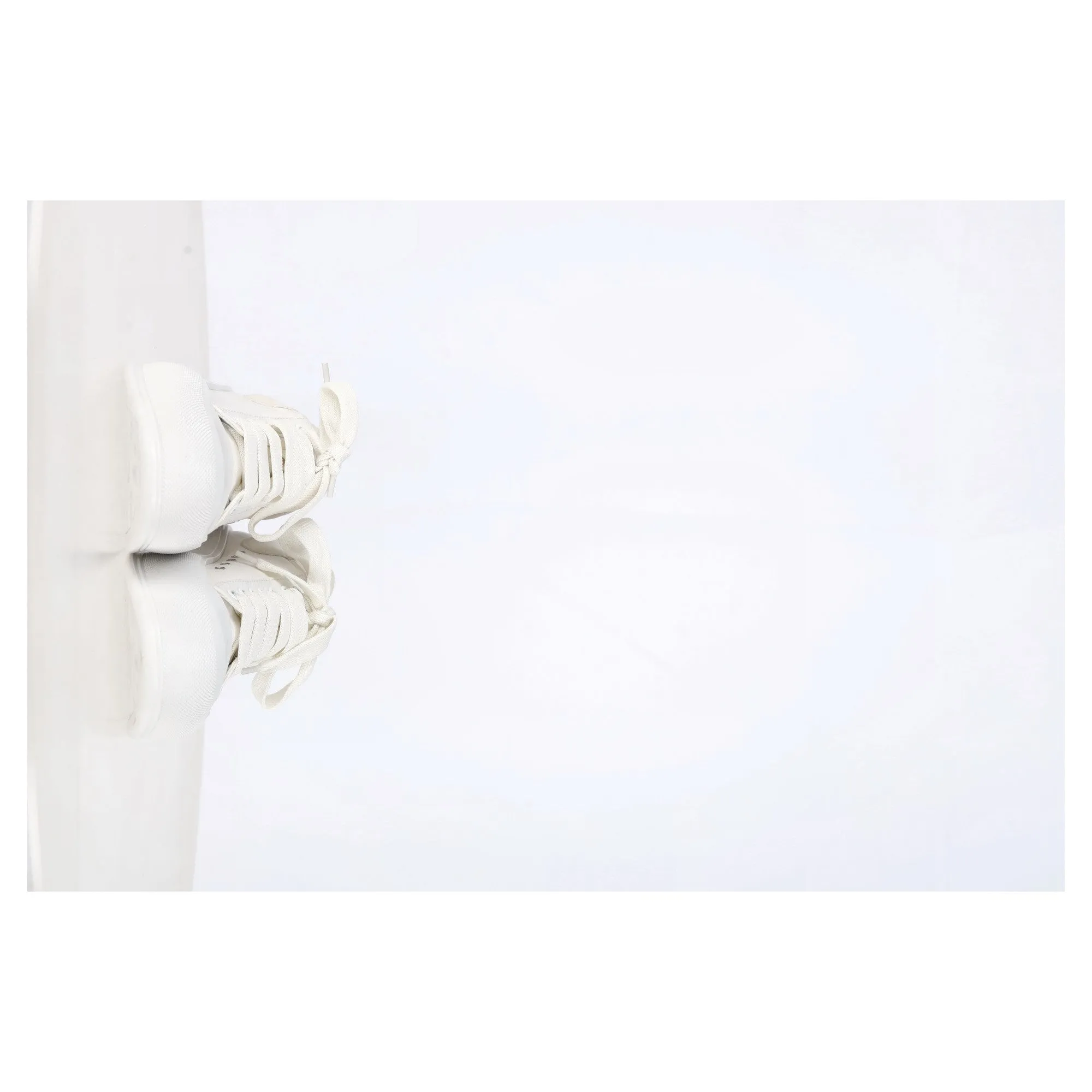 Alexander Mcqueen Deck Skate Plimsoll Sneakers in White Canvas