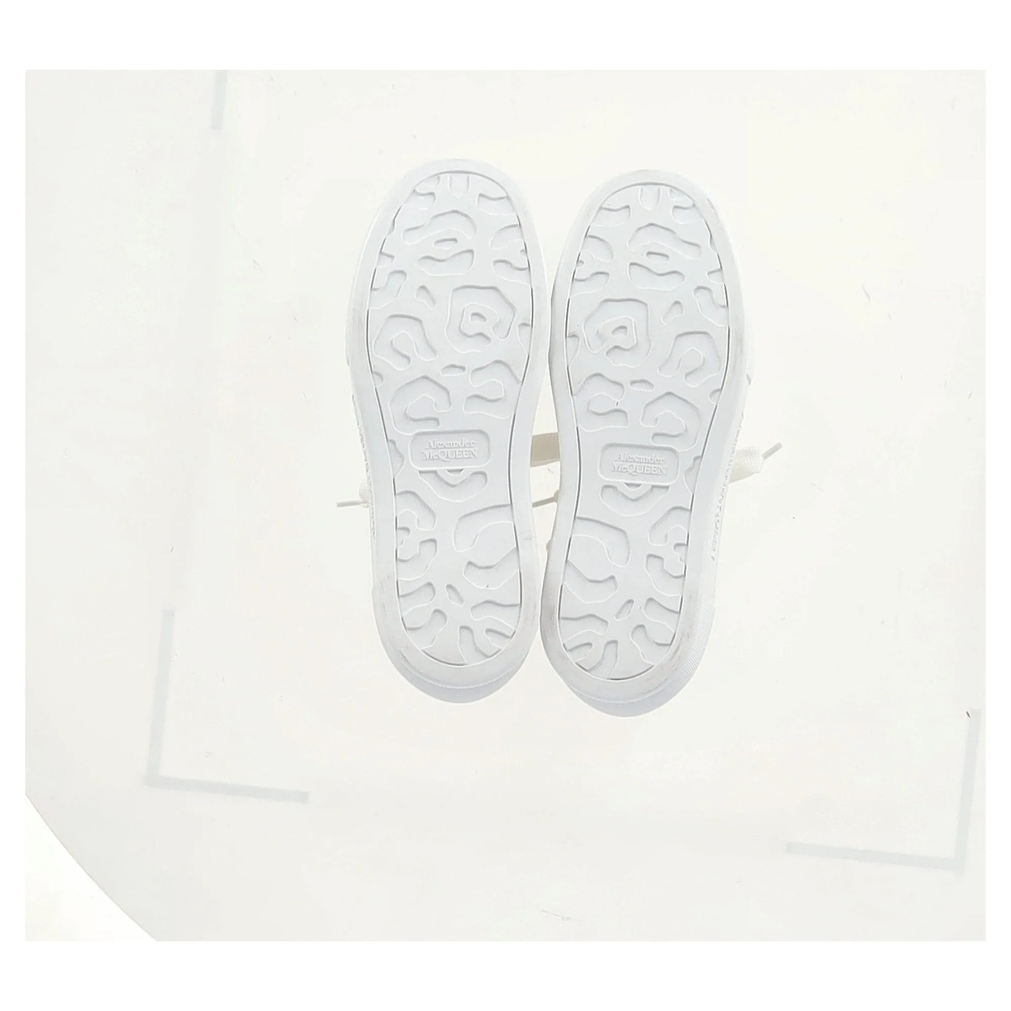 Alexander Mcqueen Deck Skate Plimsoll Sneakers in White Canvas