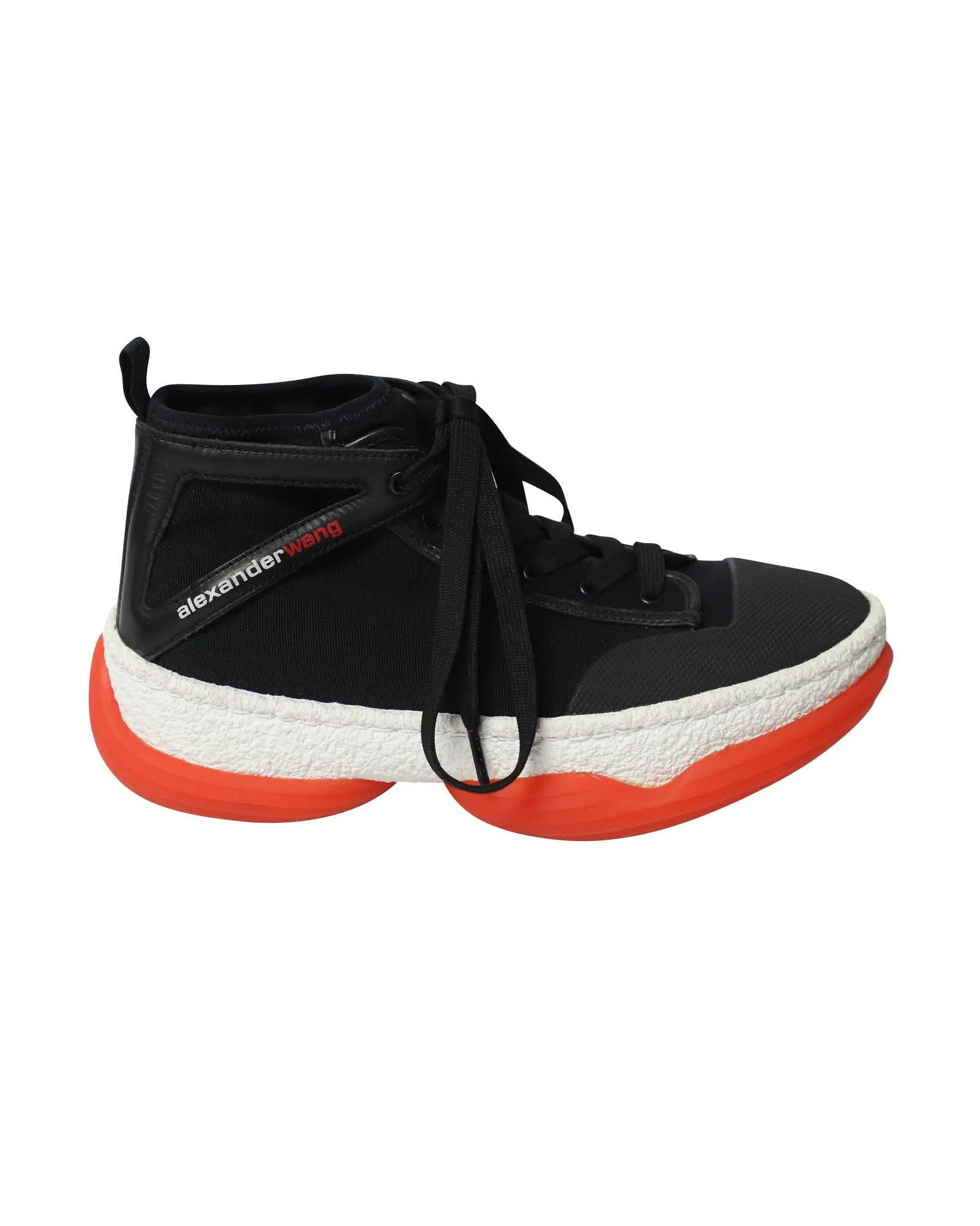 Alexander Wang Chunky Mesh Trainers in Black Cotton
