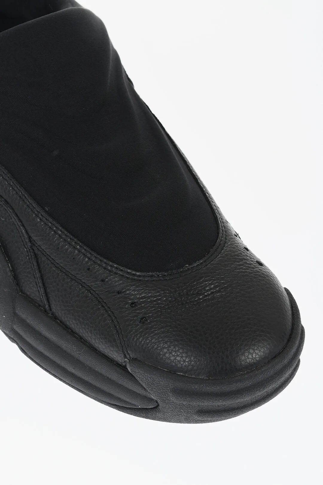 Alexander Wang Hammered Leather Slip-On Sneakers