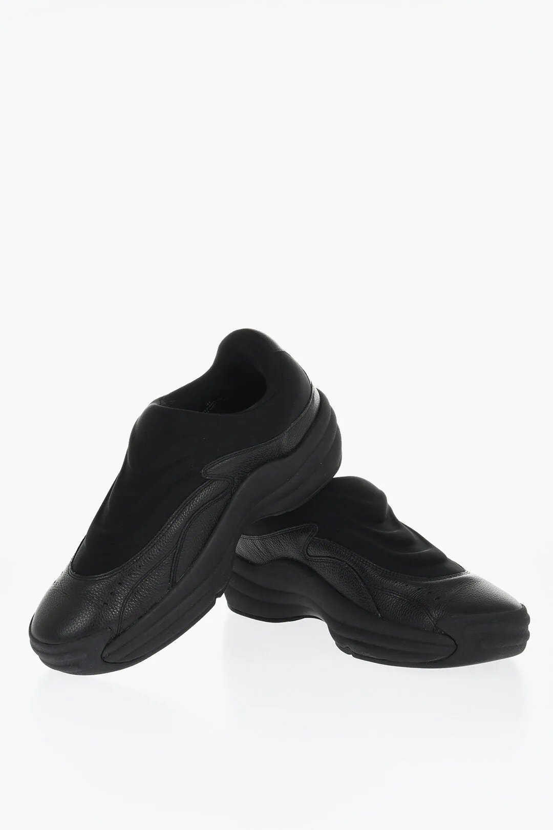 Alexander Wang Hammered Leather Slip-On Sneakers