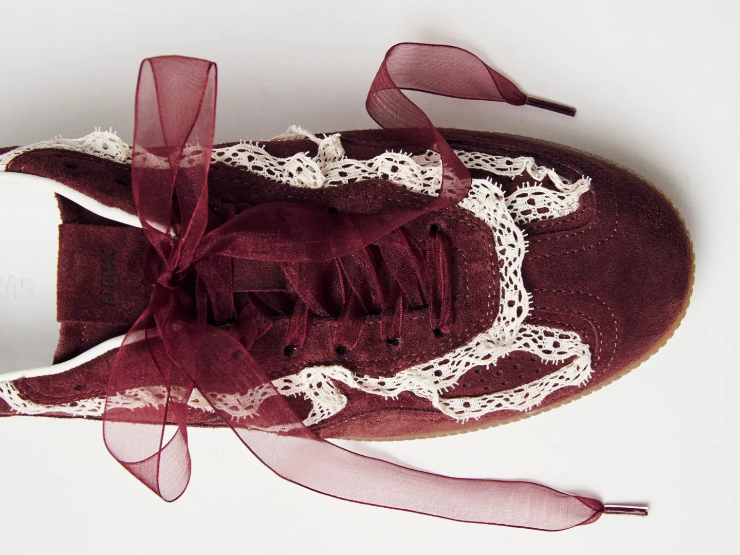 Alohas: TB.490 Crochet Burgundy Leather Sneakers