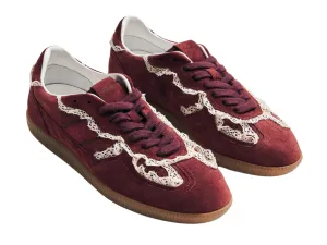 Alohas: TB.490 Crochet Burgundy Leather Sneakers