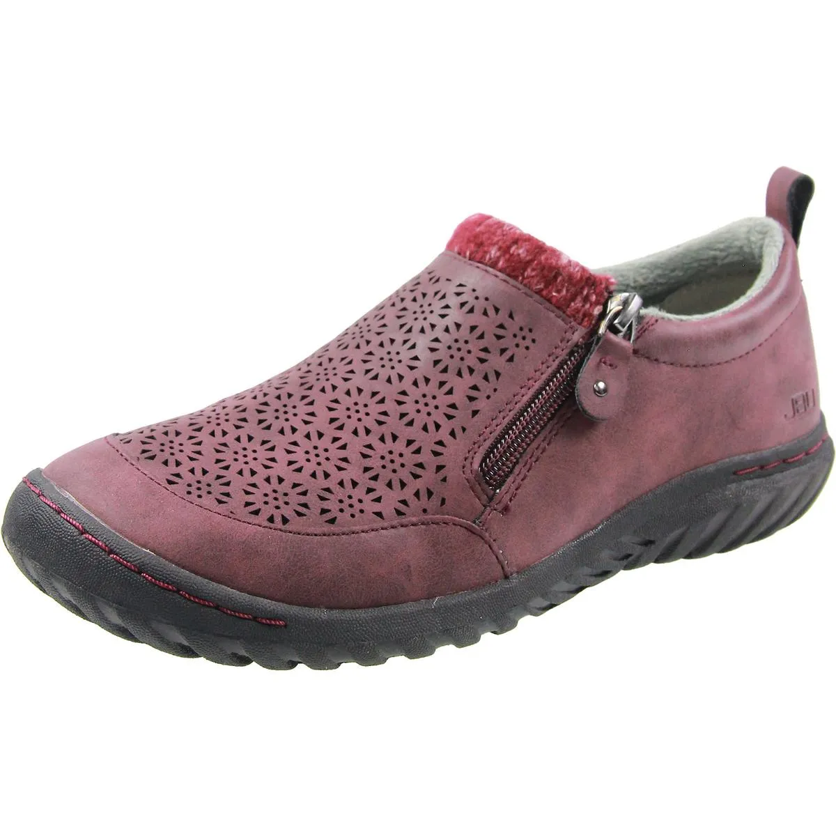 Amber Womens Faux Fur Slip On Slip-On Sneakers