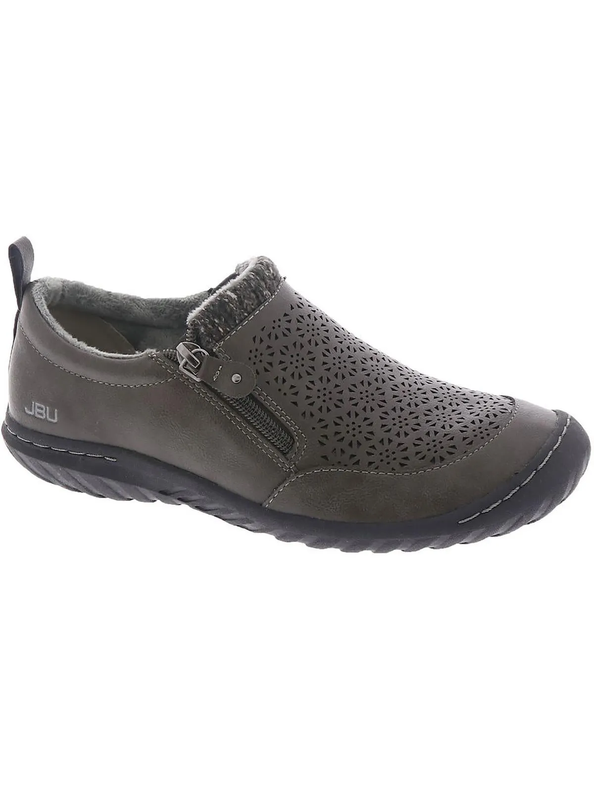 Amber Womens Faux Fur Slip On Slip-On Sneakers