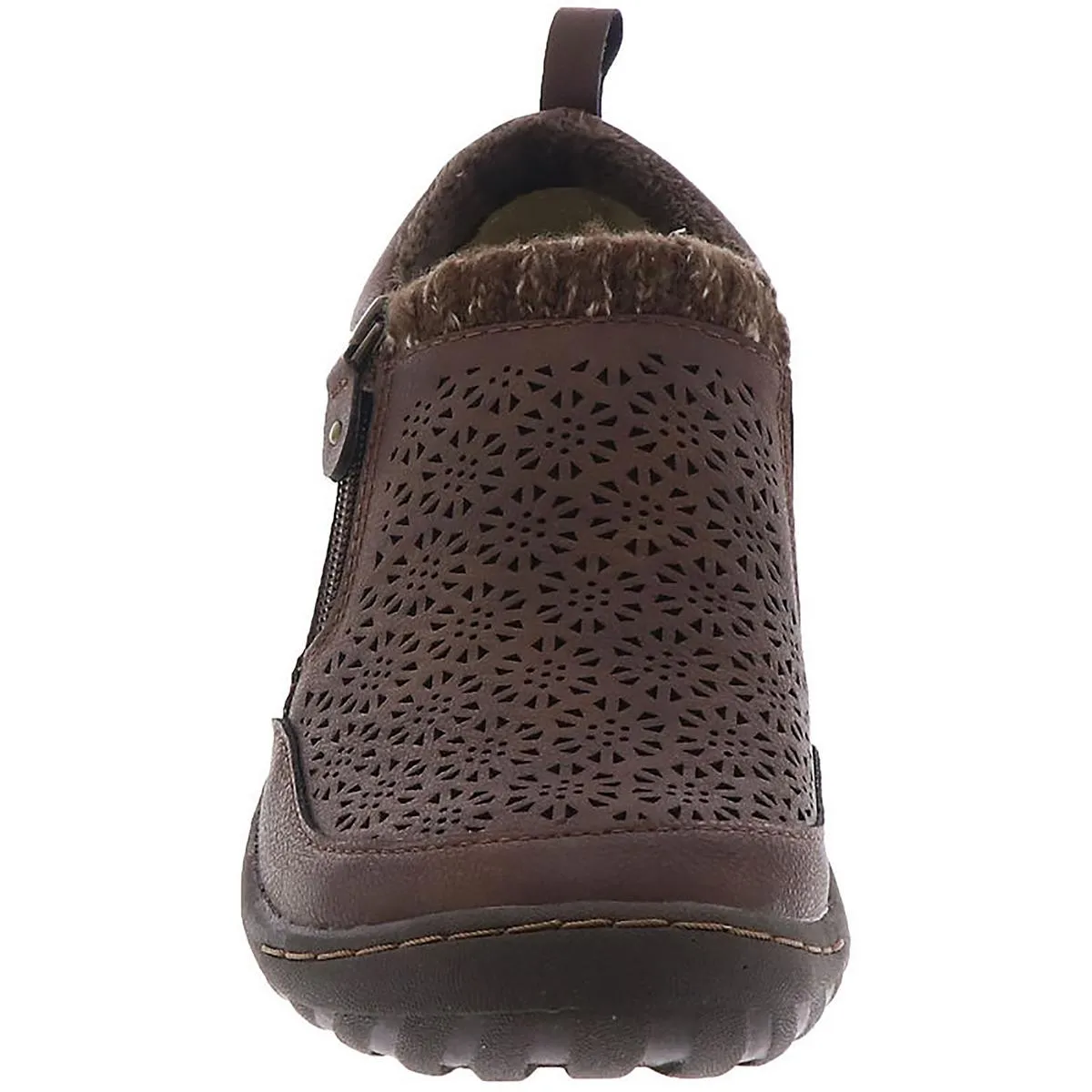 Amber Womens Faux Fur Slip On Slip-On Sneakers