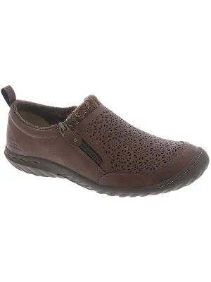 Amber Womens Faux Fur Slip On Slip-On Sneakers