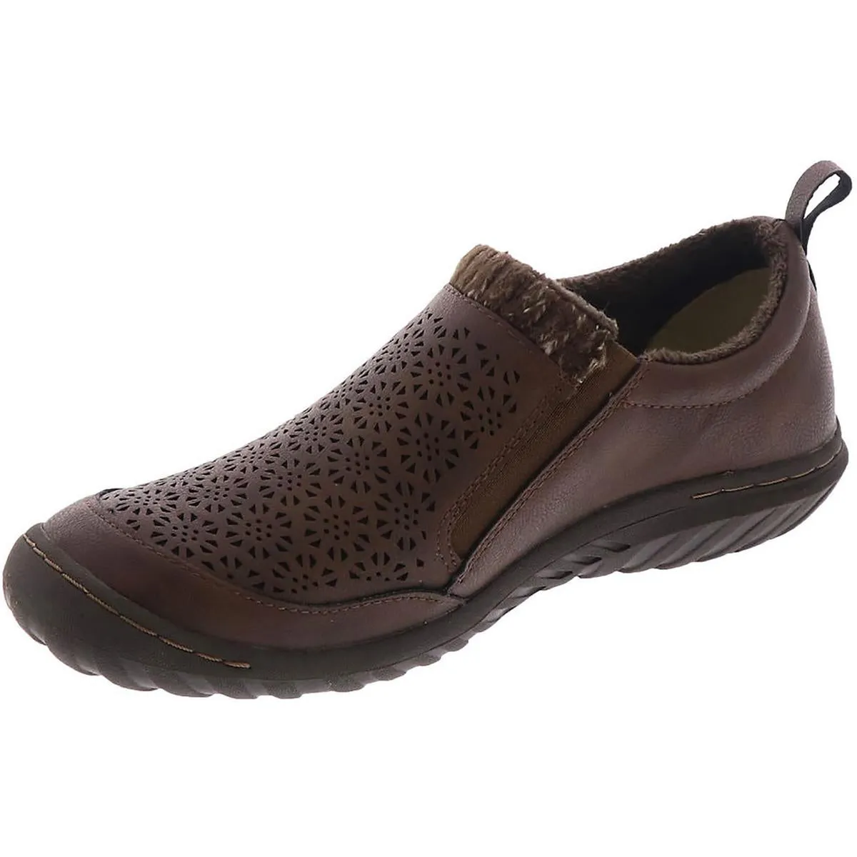 Amber Womens Faux Fur Slip On Slip-On Sneakers