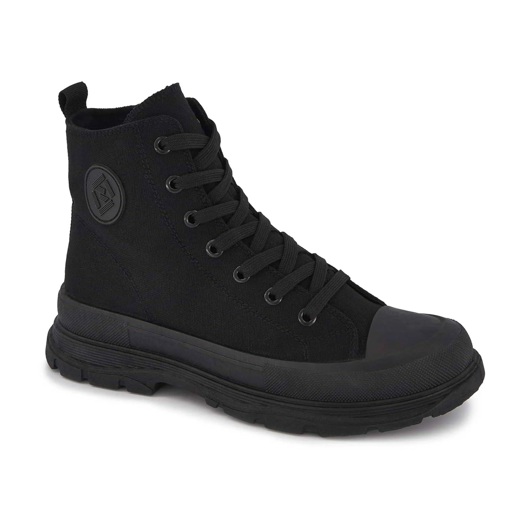 Andrea Canvas Sneaker Booties With Side Zipper
