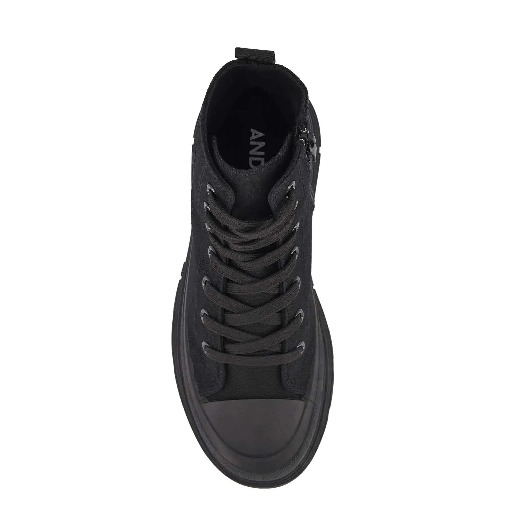 Andrea Canvas Sneaker Booties With Side Zipper