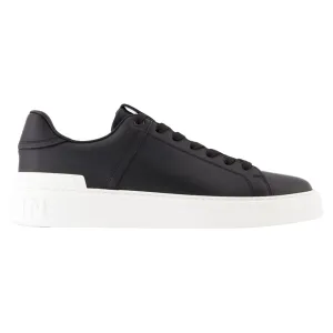 B-Court Sneakers - Balmain - Leather - Black/White