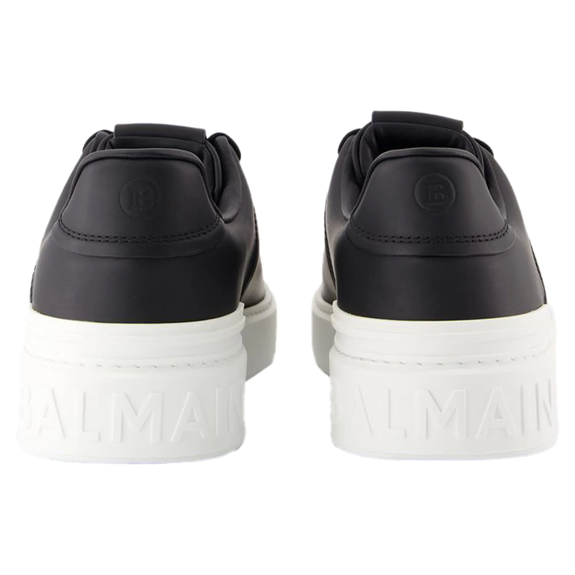B-Court Sneakers - Balmain - Leather - Black/White