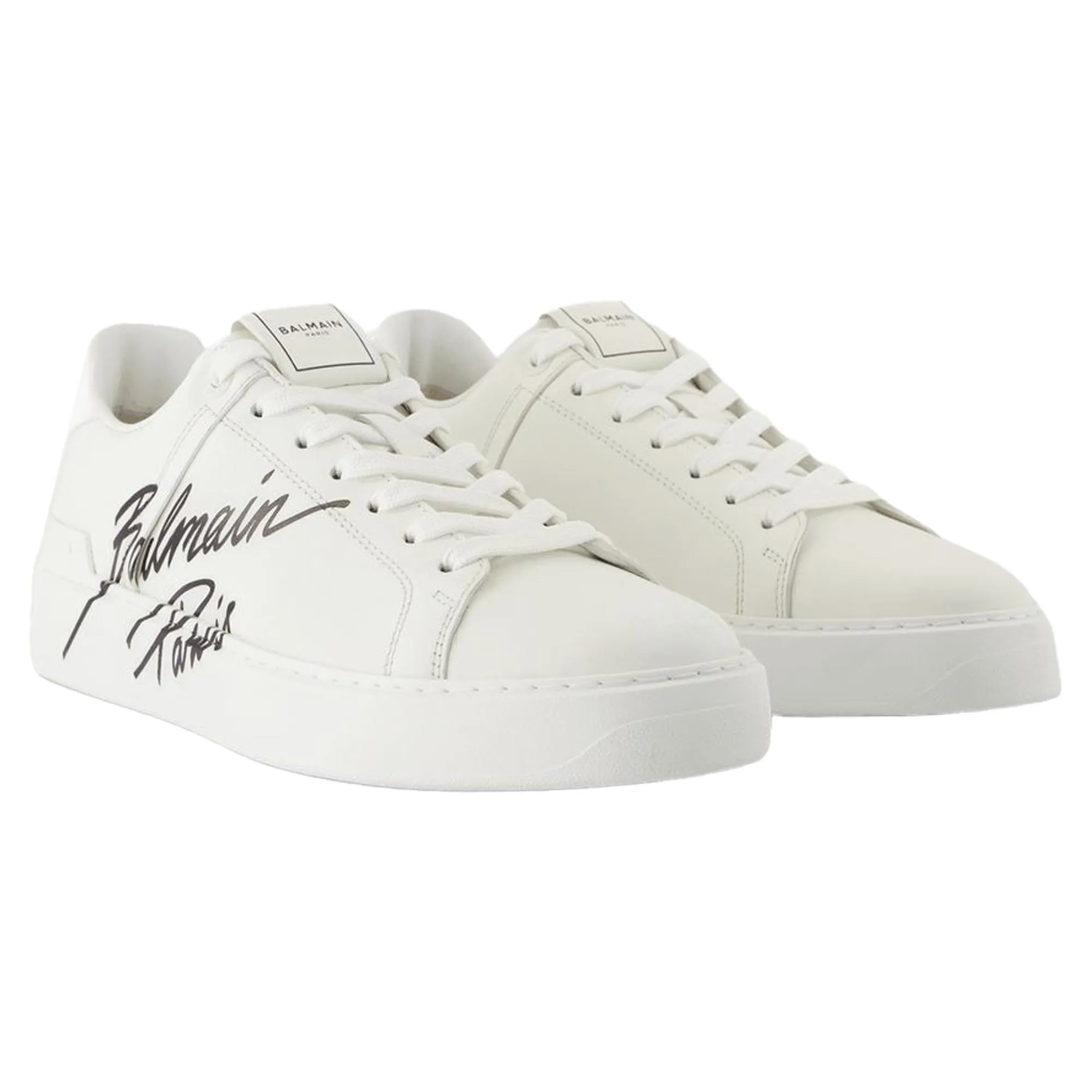 B-Court Sneakers - Balmain - Leather - White