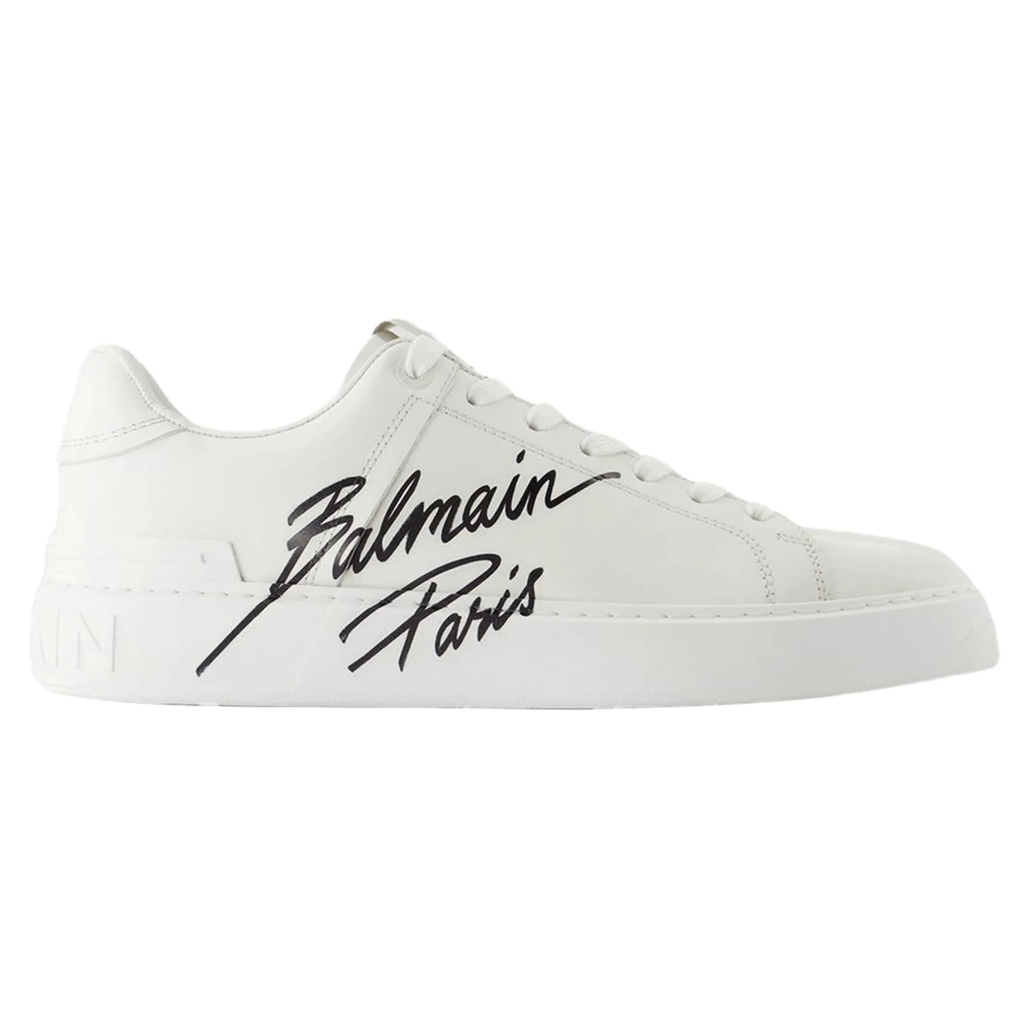 B-Court Sneakers - Balmain - Leather - White