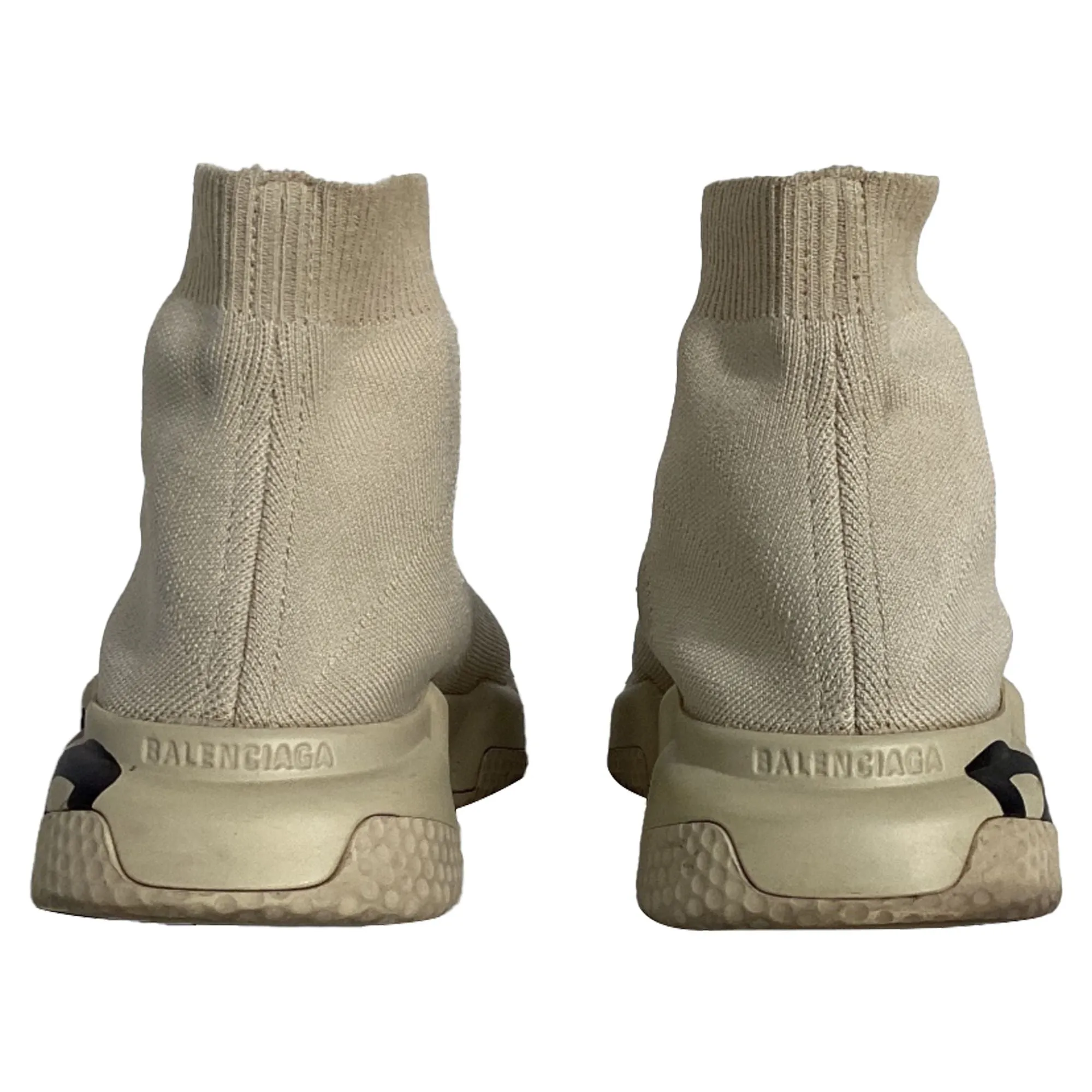 Balenciaga Speed Graffiti Sneakers in Beige Polyester