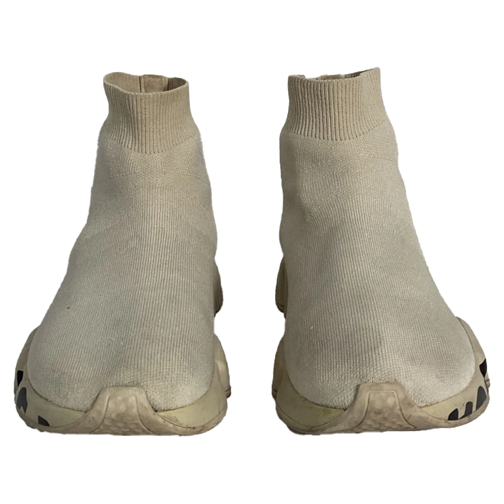 Balenciaga Speed Graffiti Sneakers in Beige Polyester