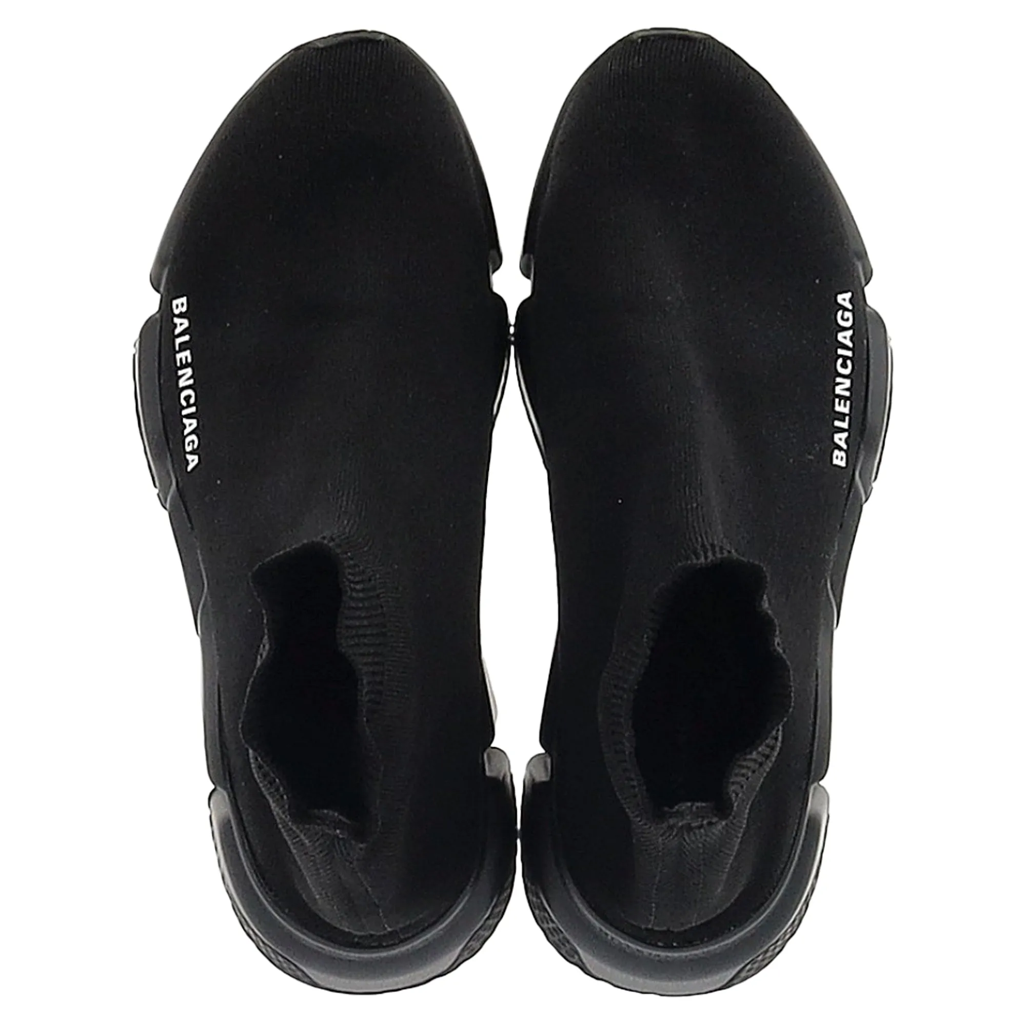 Balenciaga Speed Trainer Sneakers in Black Polyester