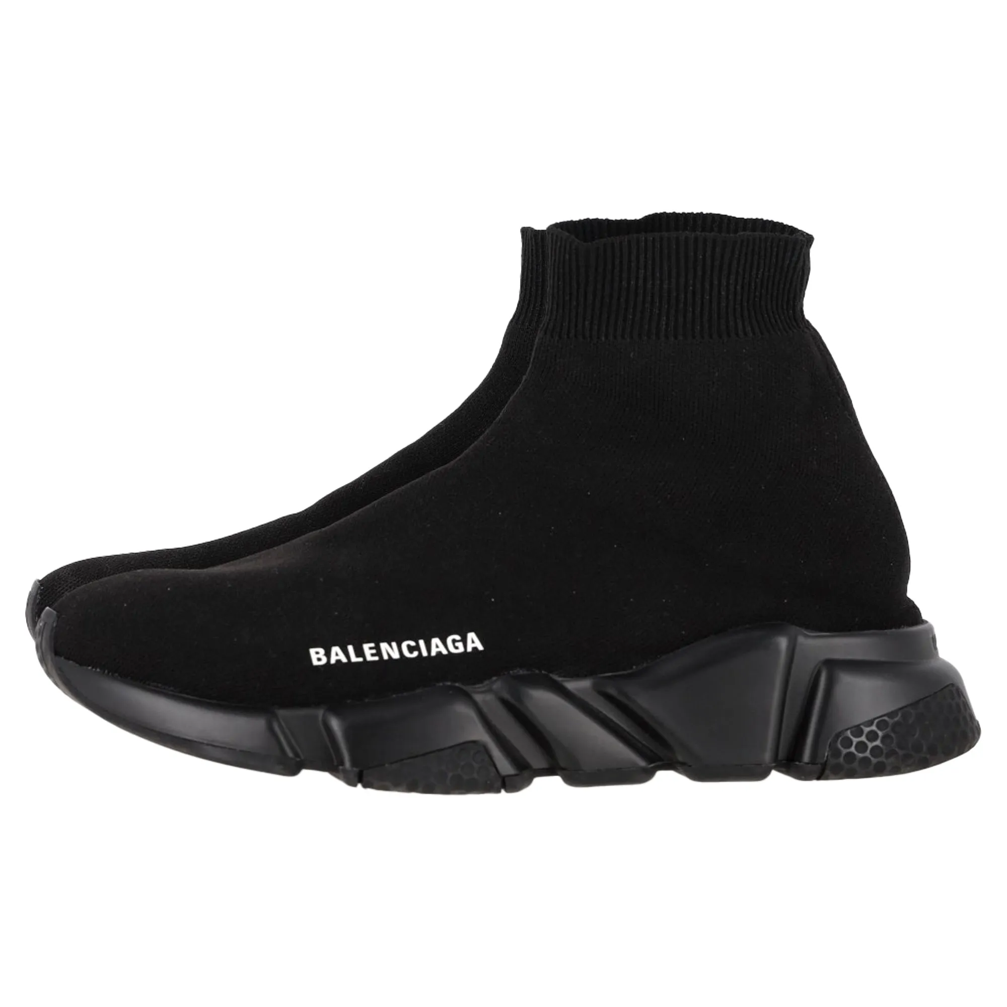 Balenciaga Speed Trainer Sneakers in Black Polyester