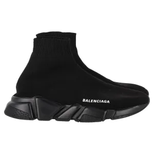 Balenciaga Speed Trainer Sneakers in Black Polyester