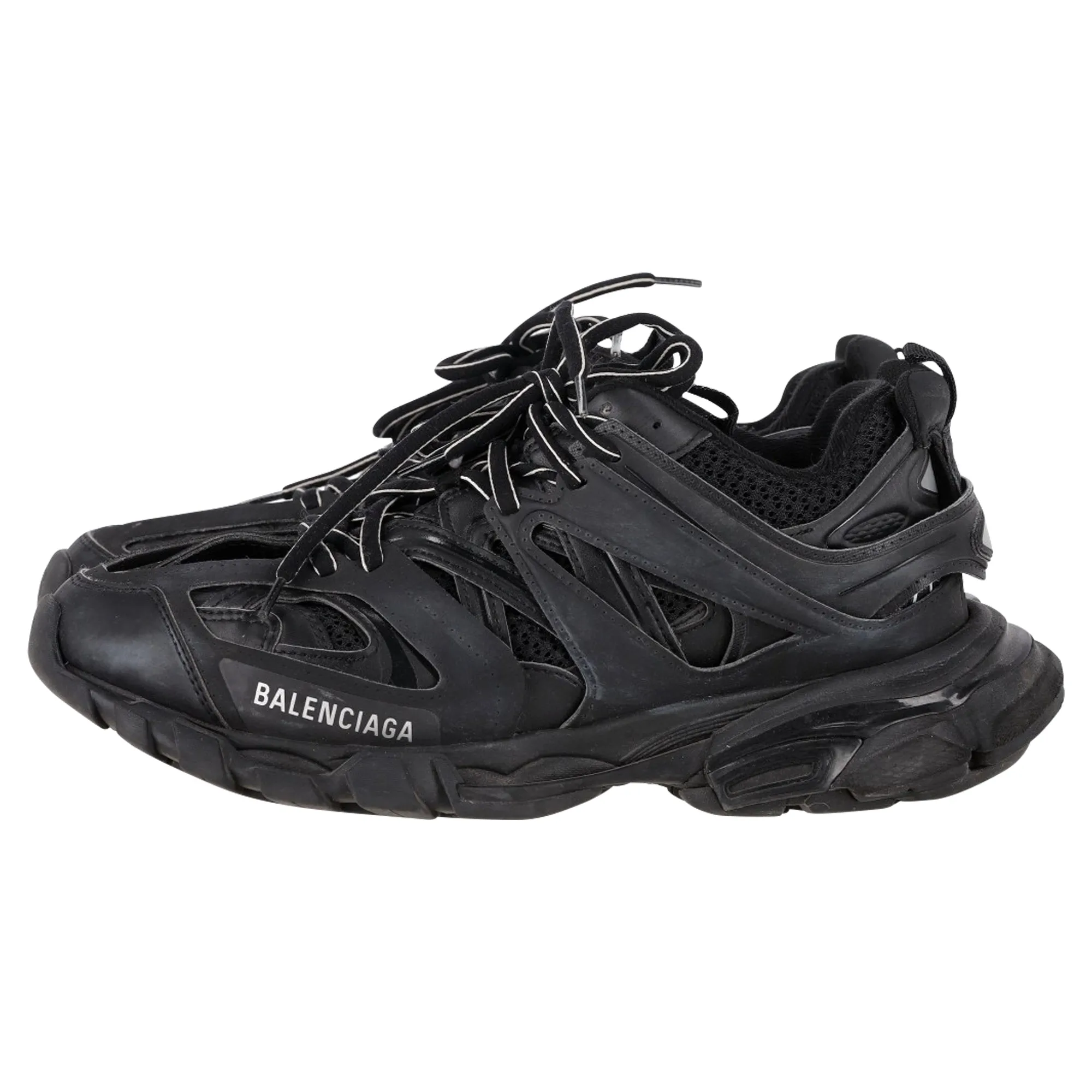 Balenciaga Track Sneakers in Black Polyurethane