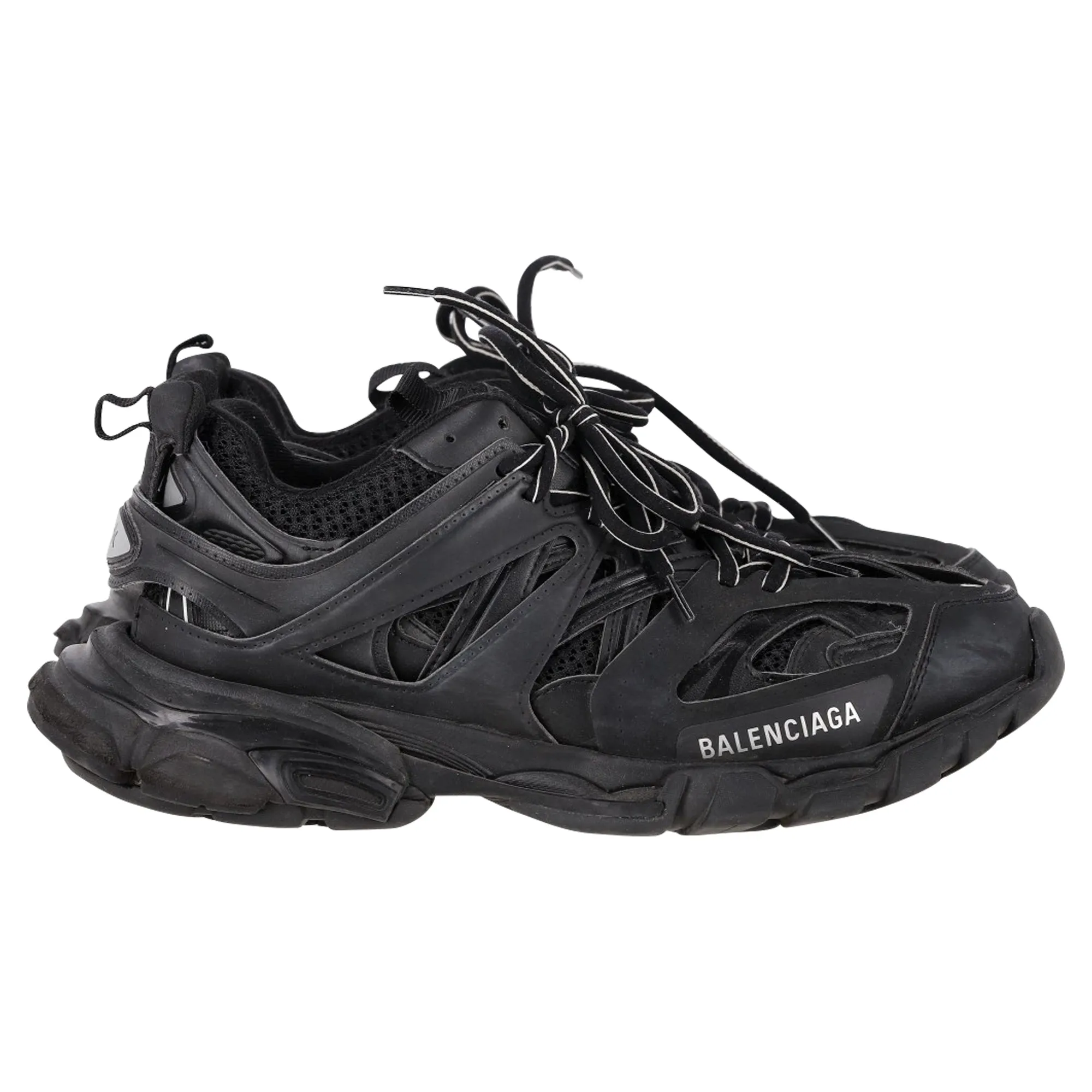 Balenciaga Track Sneakers in Black Polyurethane