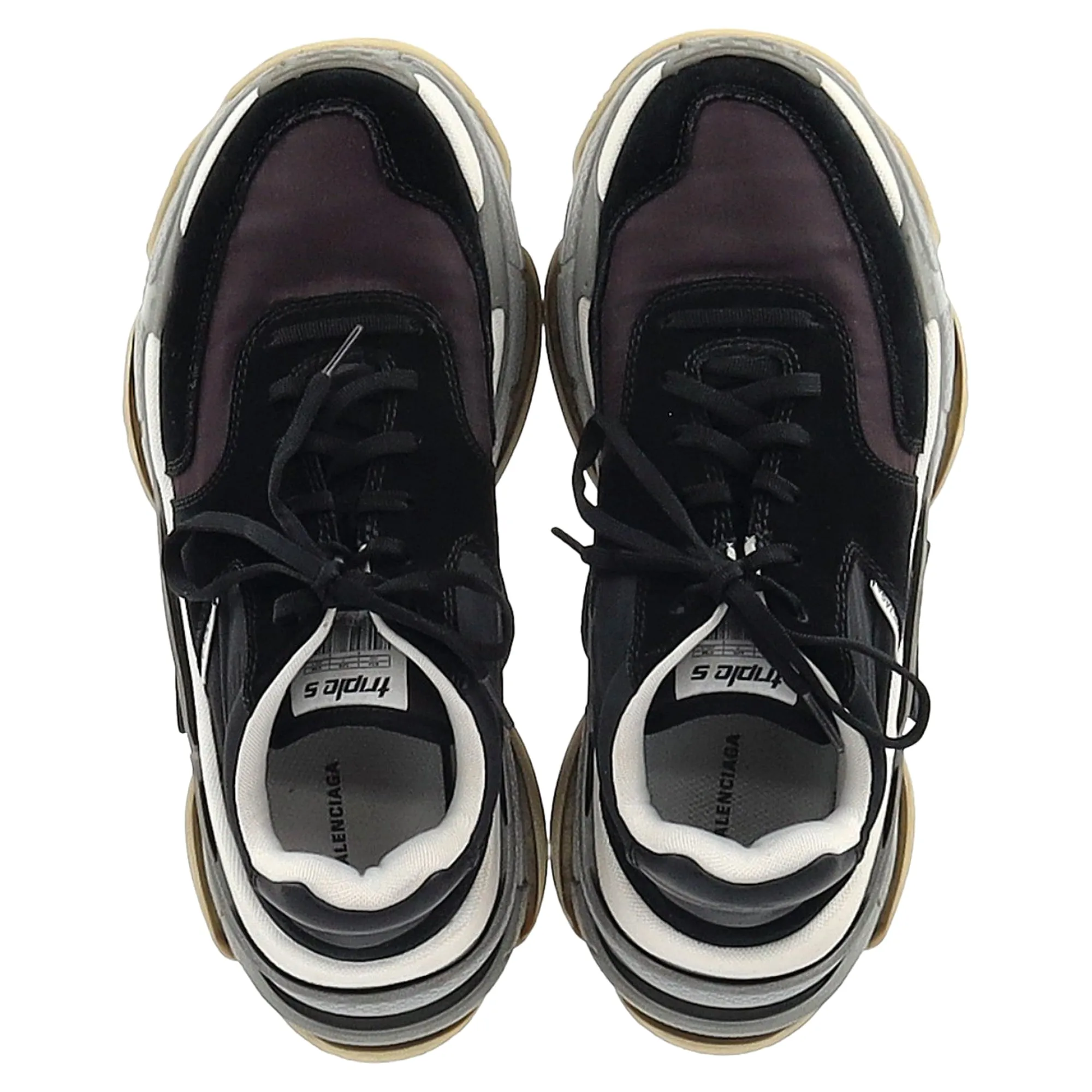 Balenciaga Triple S Sneakers in Black Suede