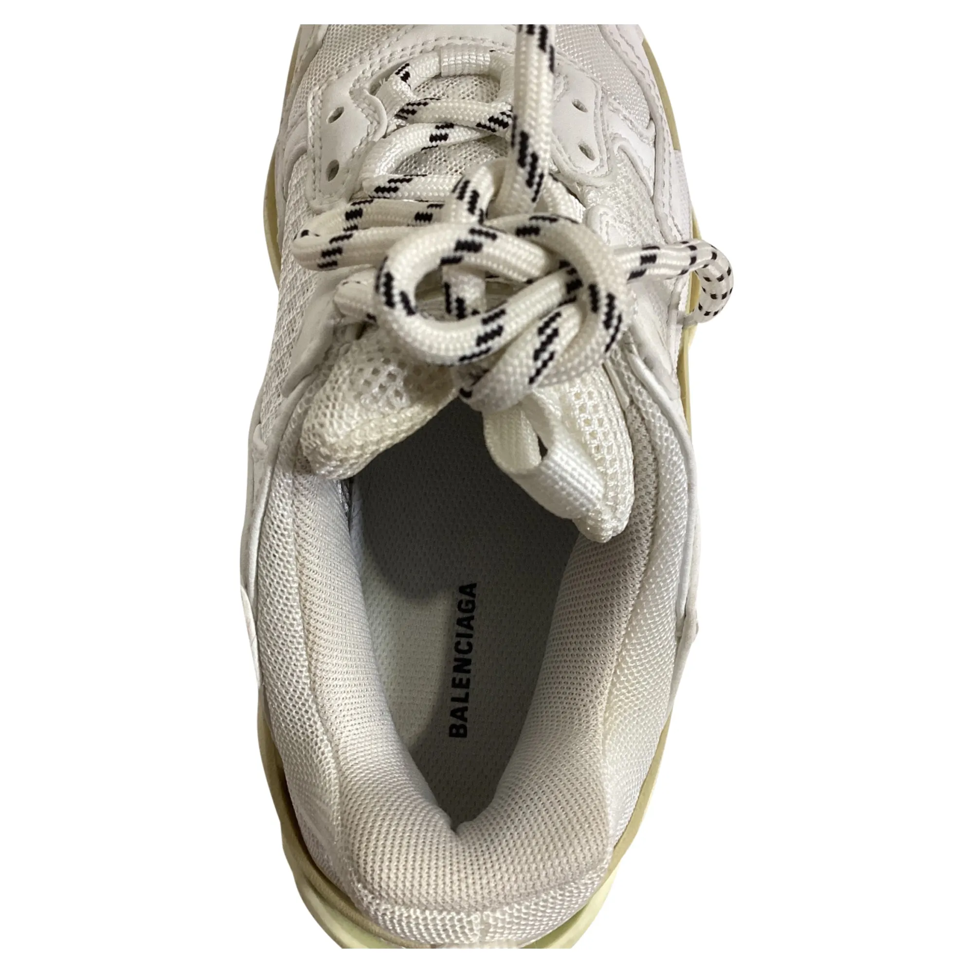Balenciaga Triple S Sneakers in White Polyester