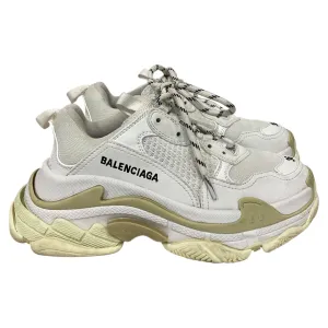 Balenciaga Triple S Sneakers in White Polyester