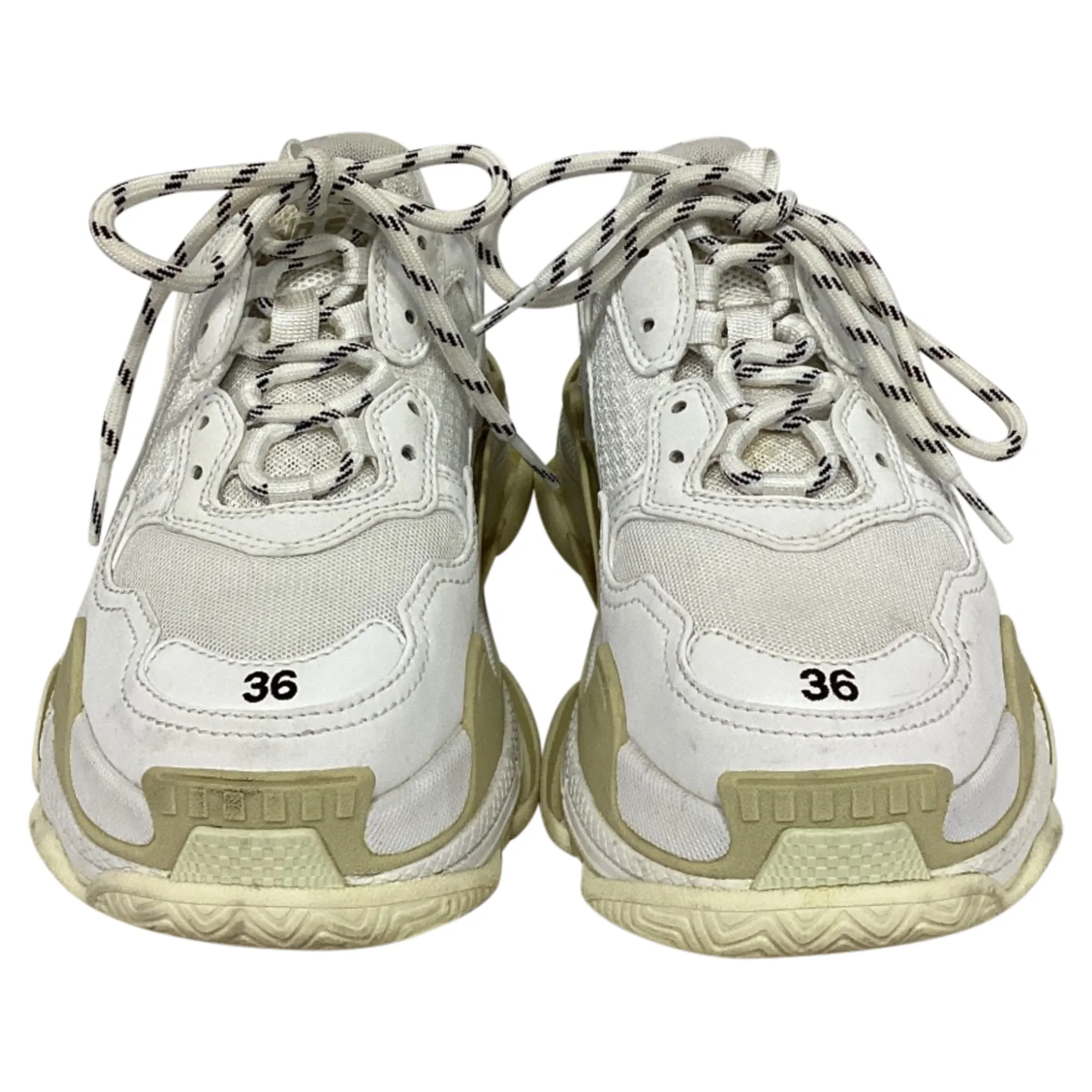 Balenciaga Triple S Sneakers in White Polyester