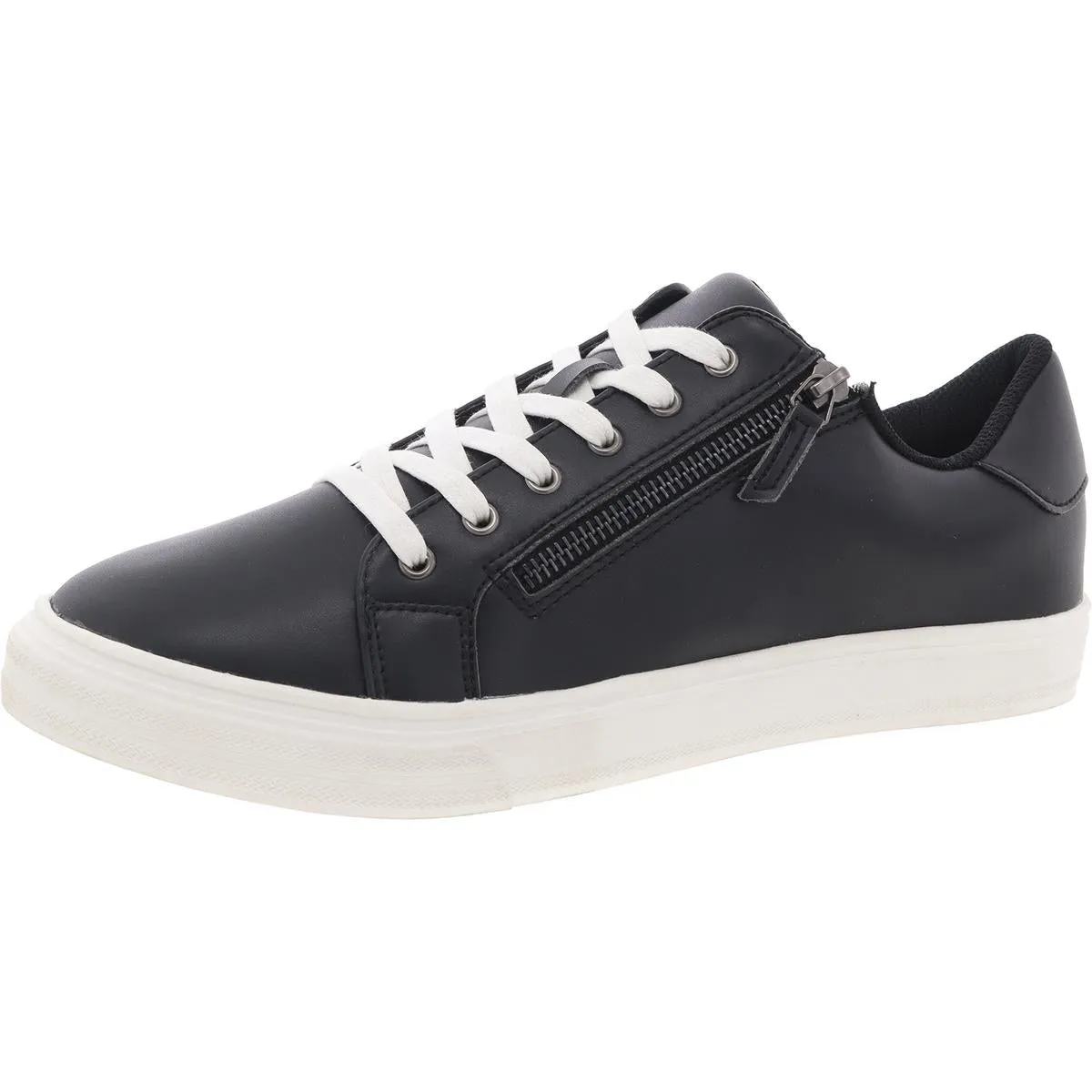 Berkeley Womens Zipper Faux Leather Casual And Fashion Sneakers