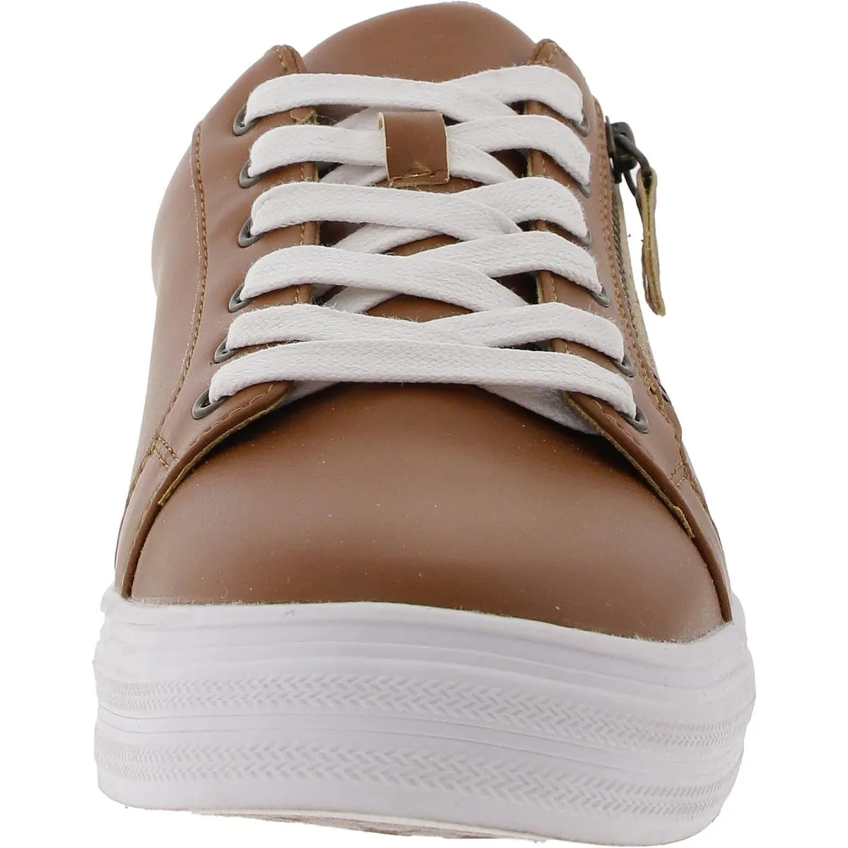 Berkeley Womens Zipper Faux Leather Casual And Fashion Sneakers