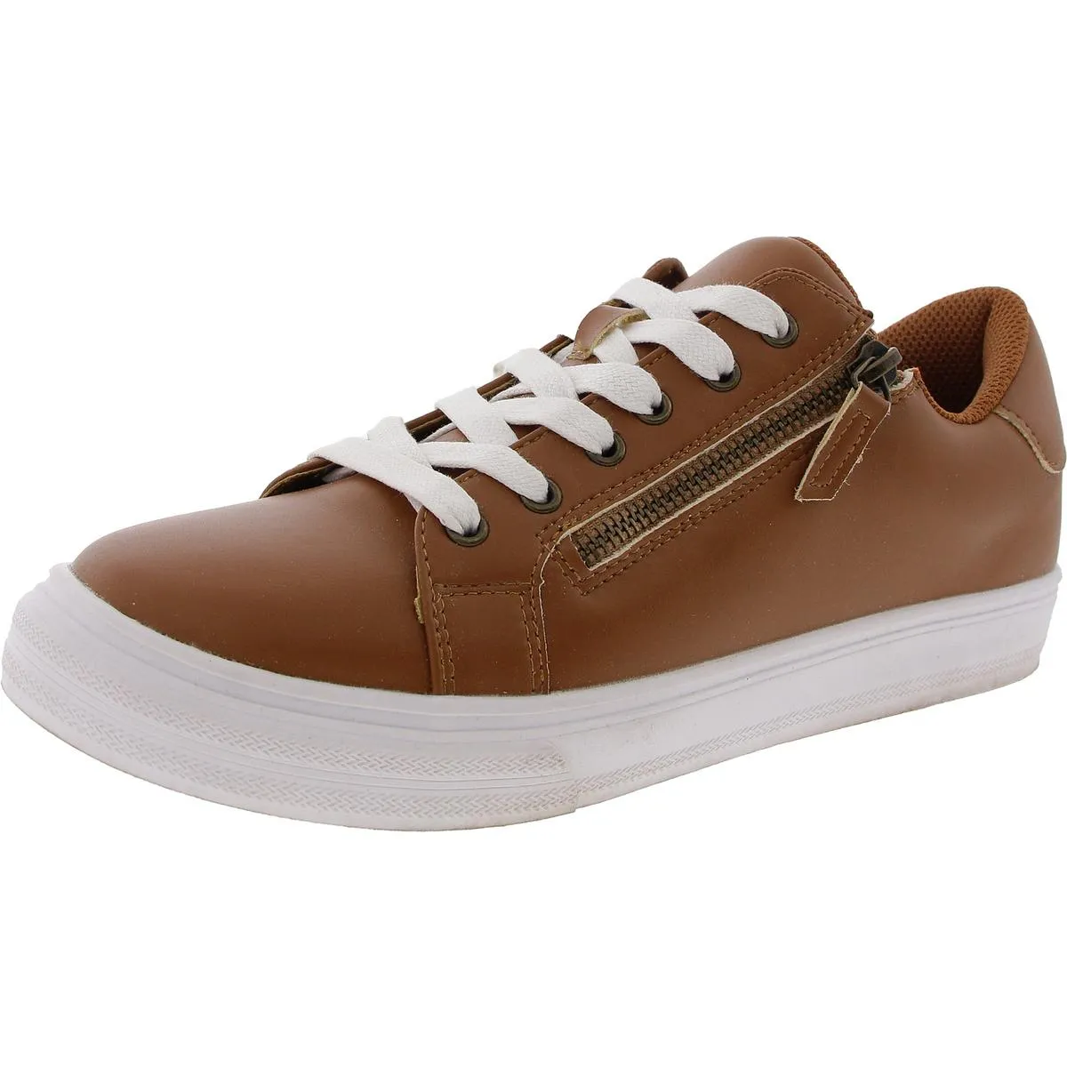 Berkeley Womens Zipper Faux Leather Casual And Fashion Sneakers