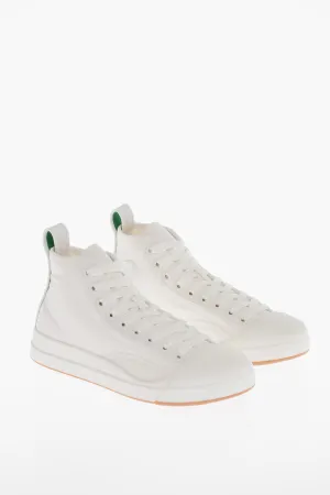 Bottega Veneta Canvas Vulcan High-Top Sneakers With Rubberized Toe