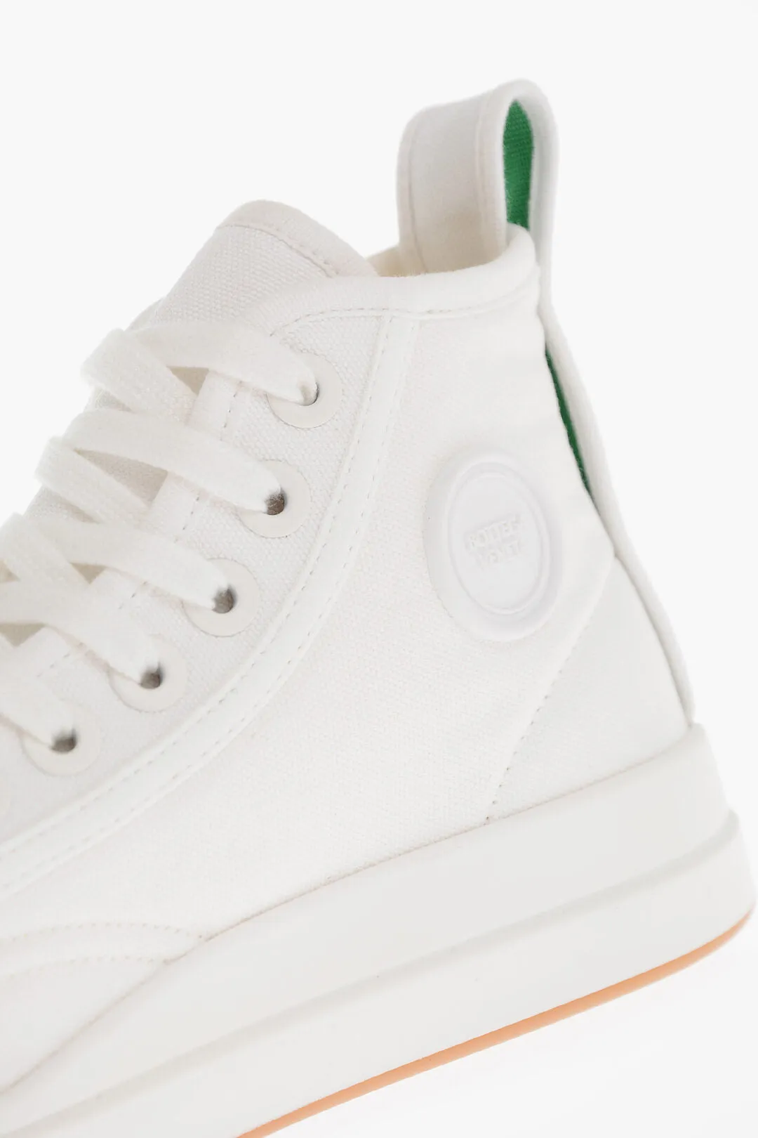Bottega Veneta Canvas Vulcan High-Top Sneakers With Rubberized Toe