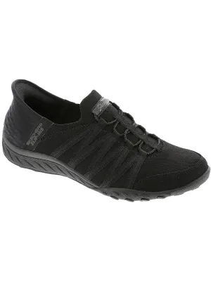 Breath Easy Womens Memory Foam Manmade Slip-On Sneakers