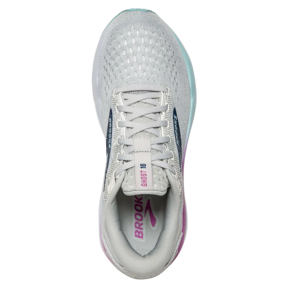 Brooks Ghost 16 White/Grey/Estate Blue Running Shoe (Women's)