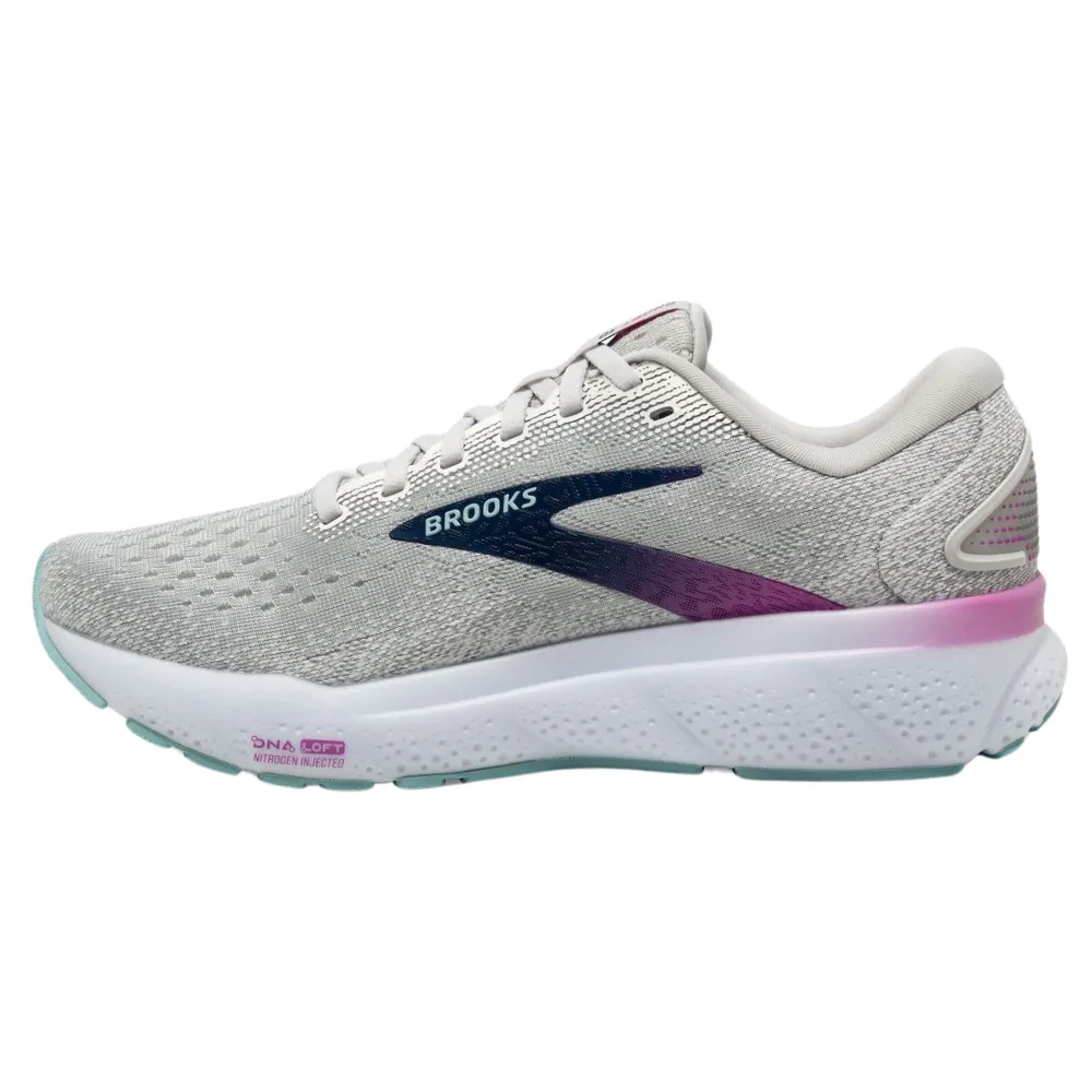 Brooks Ghost 16 White/Grey/Estate Blue Running Shoe (Women's)
