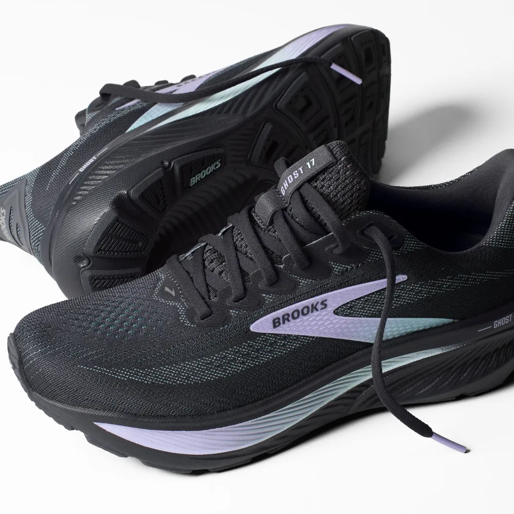 Brooks Ghost 17 Grey/Clearwater/Purple Running Shoe (Women's)
