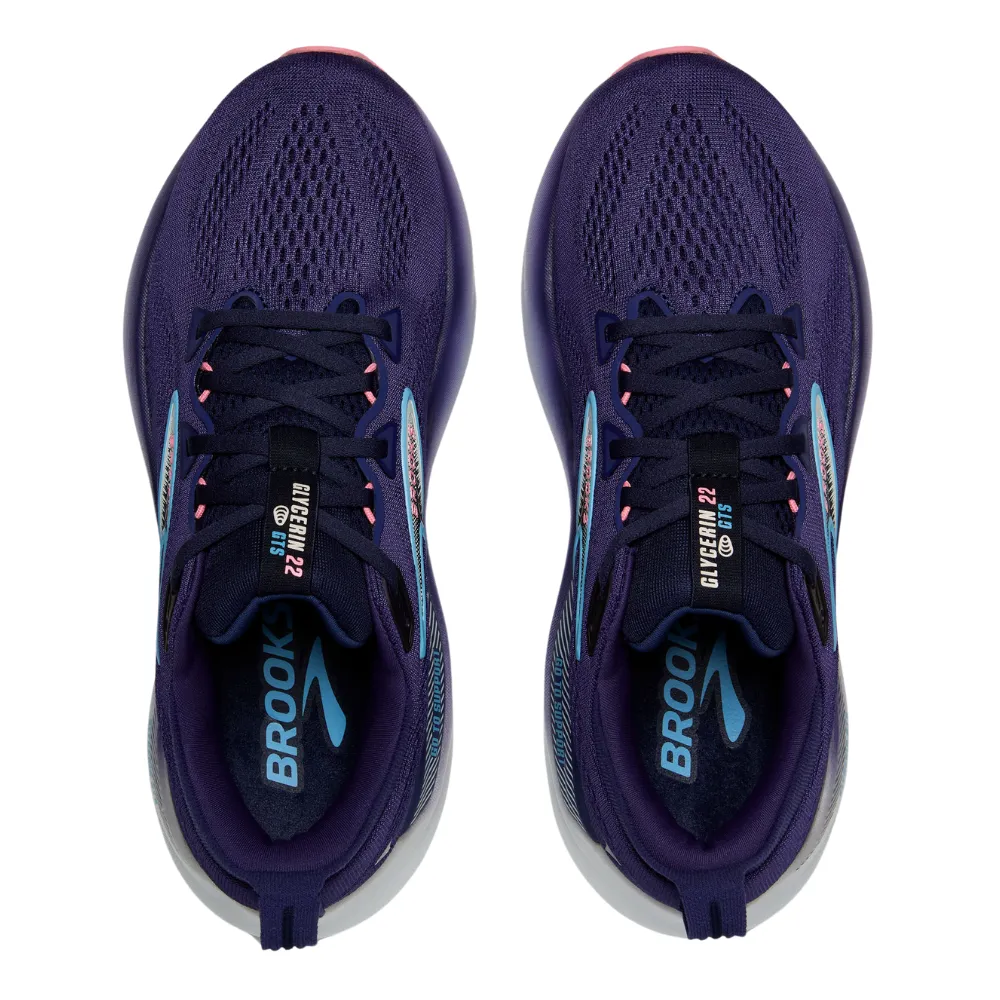 Brooks Glycerin GTS 22 Blue Ribbon/Peacoat/Dianthus Blue Running Shoe (Women's)