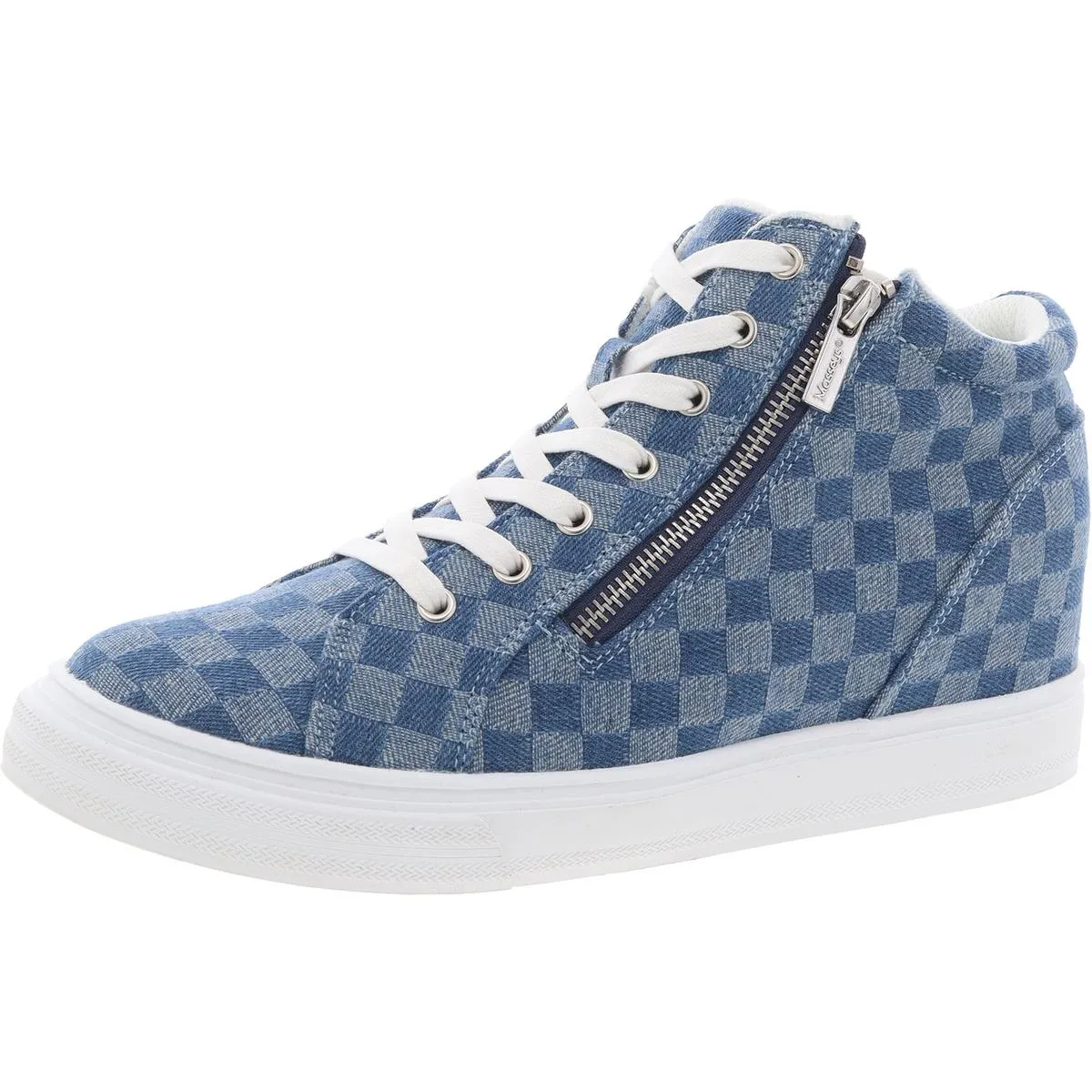 Brynlee Womens Faux Leather Hi Top Casual And Fashion Sneakers