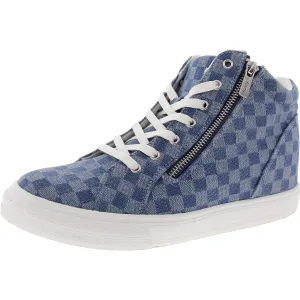 Brynlee Womens Faux Leather Hi Top Casual And Fashion Sneakers