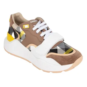Burberry Wmns Ramsey 'Geometric Check Wheat'