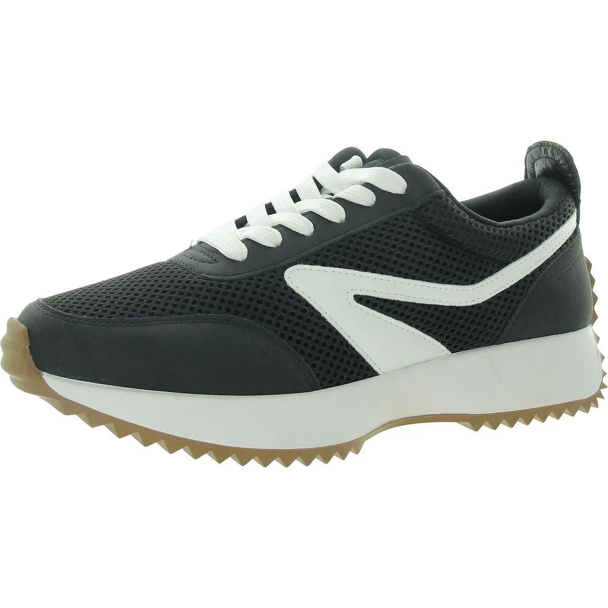 Bynx Womens Mixed Media Lace-Up Casual And Fashion Sneakers