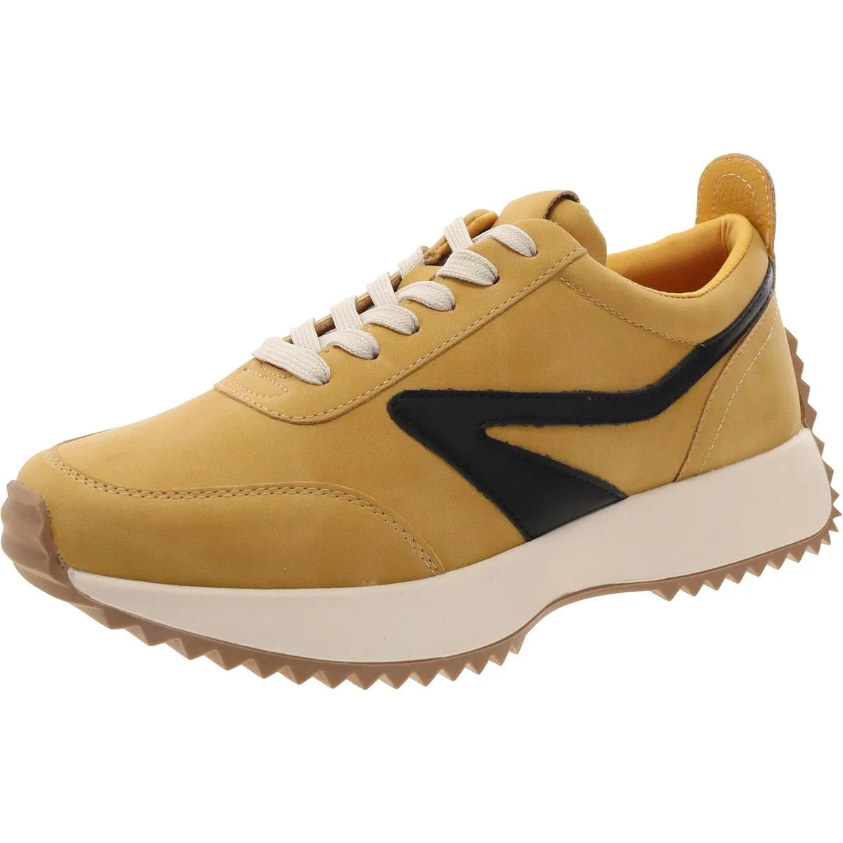 Bynx Womens Mixed Media Lace-Up Casual And Fashion Sneakers