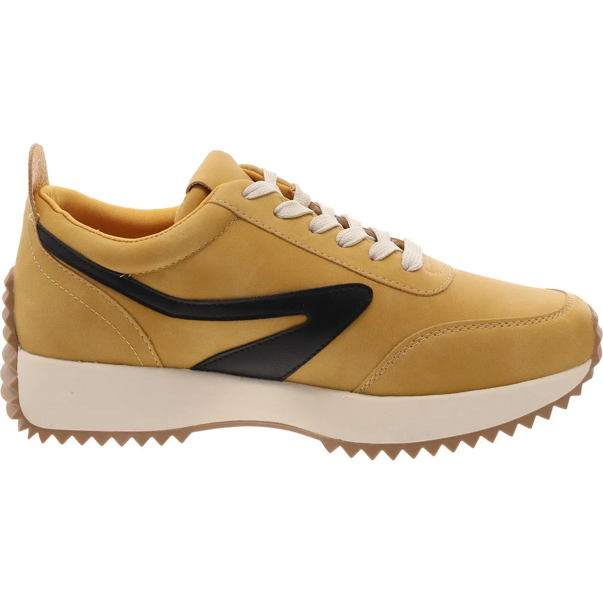 Bynx Womens Mixed Media Lace-Up Casual And Fashion Sneakers